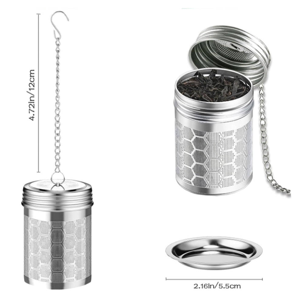 Stainless Steel Fine Mesh Tea Strainer with Drip Tray
