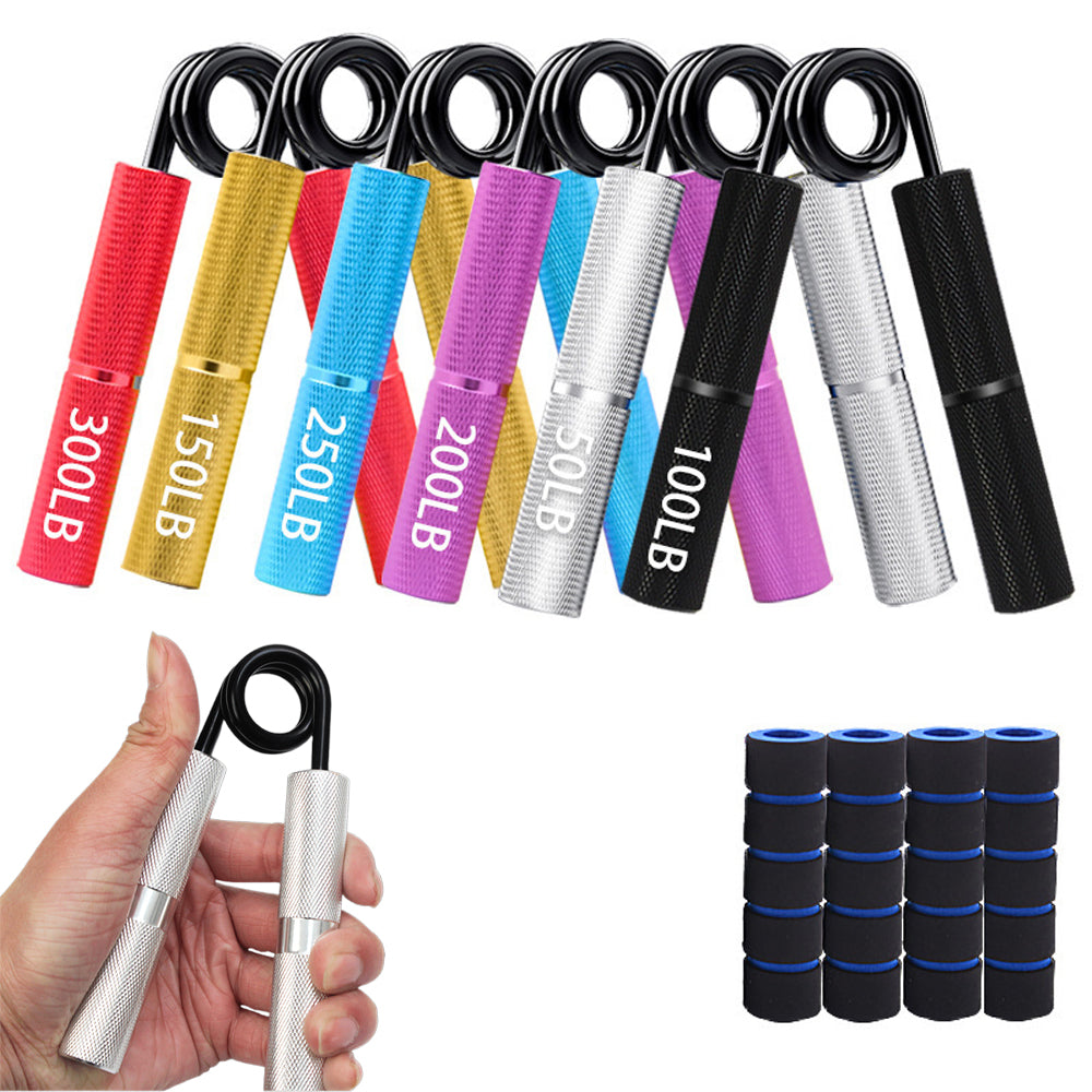 6 Pack Grip Strength Trainer Set 50-300LB Wrist Forearm Strengthener