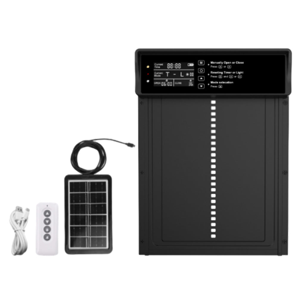 Solar Automatic Open Close Chicken Coop Door with Timer Light Sensor
