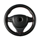 Genuine Leather Steering Wheel Cover - Hand-Stitched 360° Full Wrap Auto Grip
