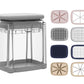 Vegetable Chopper with 4 Interchangeable Blades Press-Type Food Cutter with Container for Dicing
