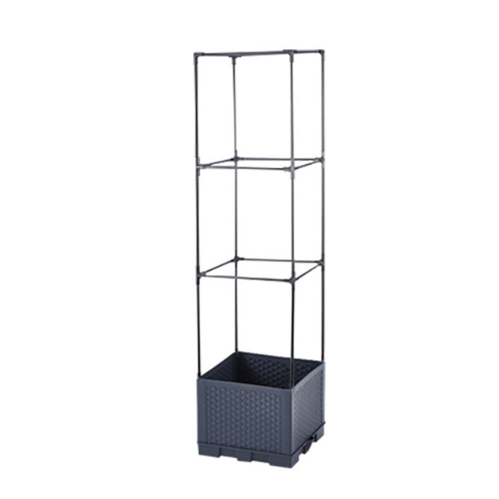 3Tiers Raised Planter Boxes with Trellis for Climbing Vegetable Plants
