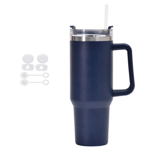 40oz Stainless Steel Water Tumbler with 6Pcs Silicone Spill Proof Stopper