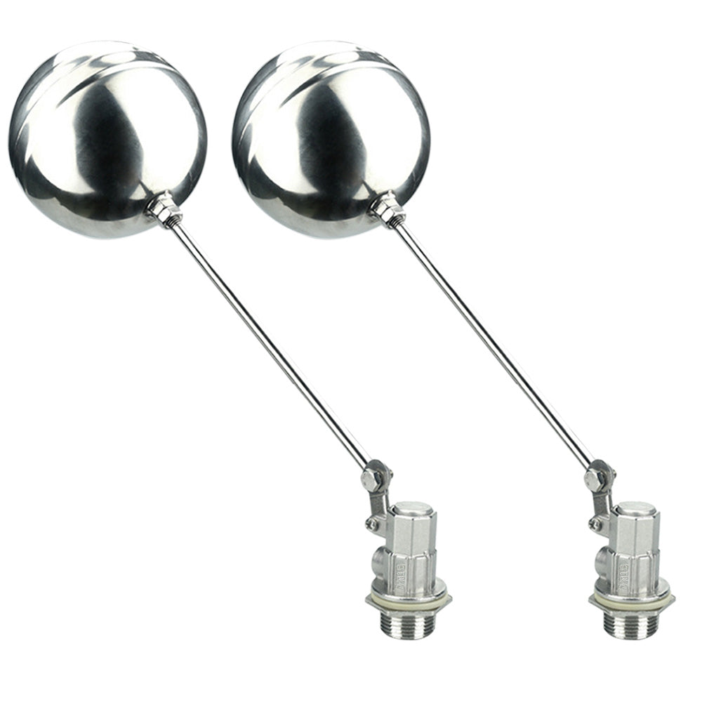 2Pcs 304 Stainless Steel Automatic Water Level Float Valves