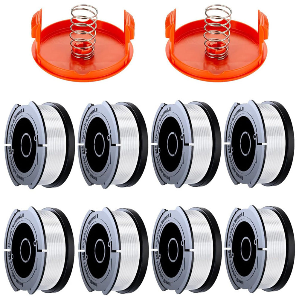 10 Piece Trimmer Spool Set Compatible with BLACK DECKER Series