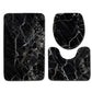 3Pcs Washable Bathroom Mat Set Anti Slip Toilet Seat Cover Pedestal Rug Bath Carpet