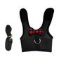 Rabbit Harness and Leash Set Adjustable Breathable Mesh Vest for Bunny Small Pets-Black