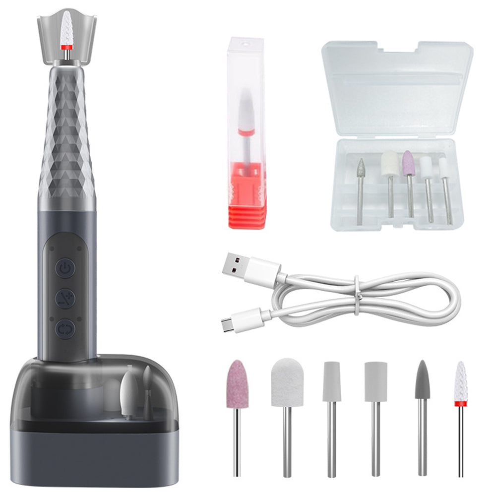 Electric Nail Drill Kit Cordless USB Rechargeable Manicure Pedicure Tools for Acrylic Gel Nails