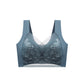 3Pcs Women V Neck Floral Lace Seamless Bra
