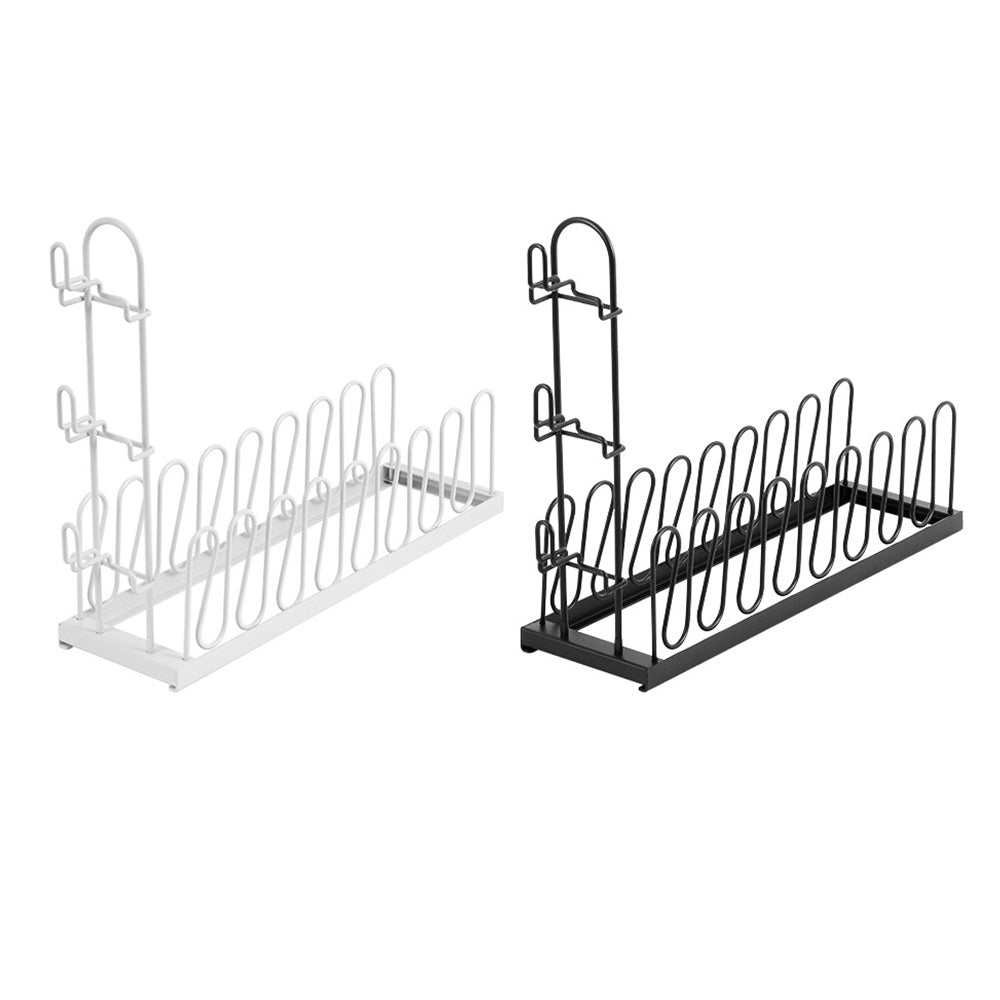 2 Pack Metal Hat Organizer Racks for 8 Caps and 3 Glasses Each