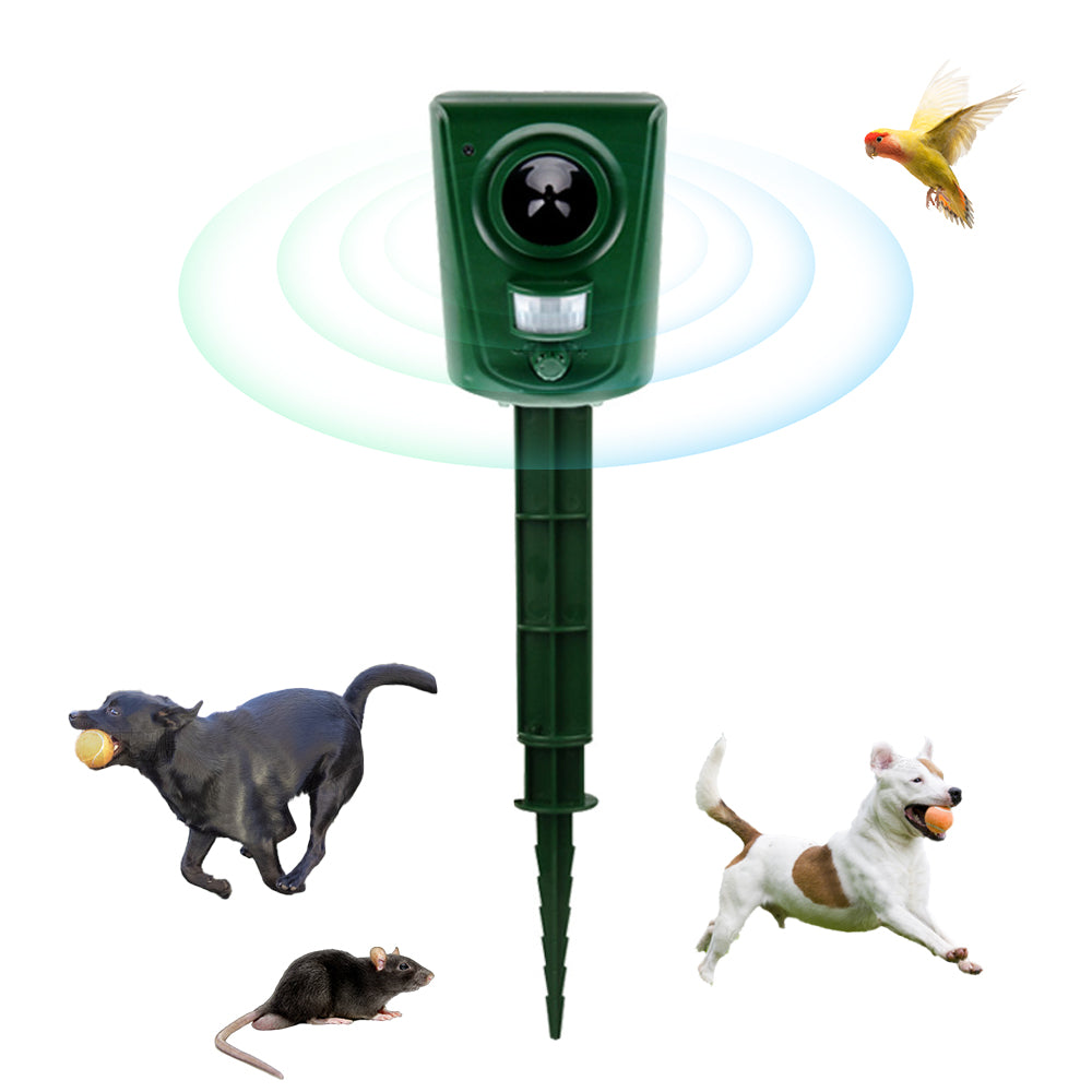 2Pcs Ultrasonic Animal Repeller for Outdoor