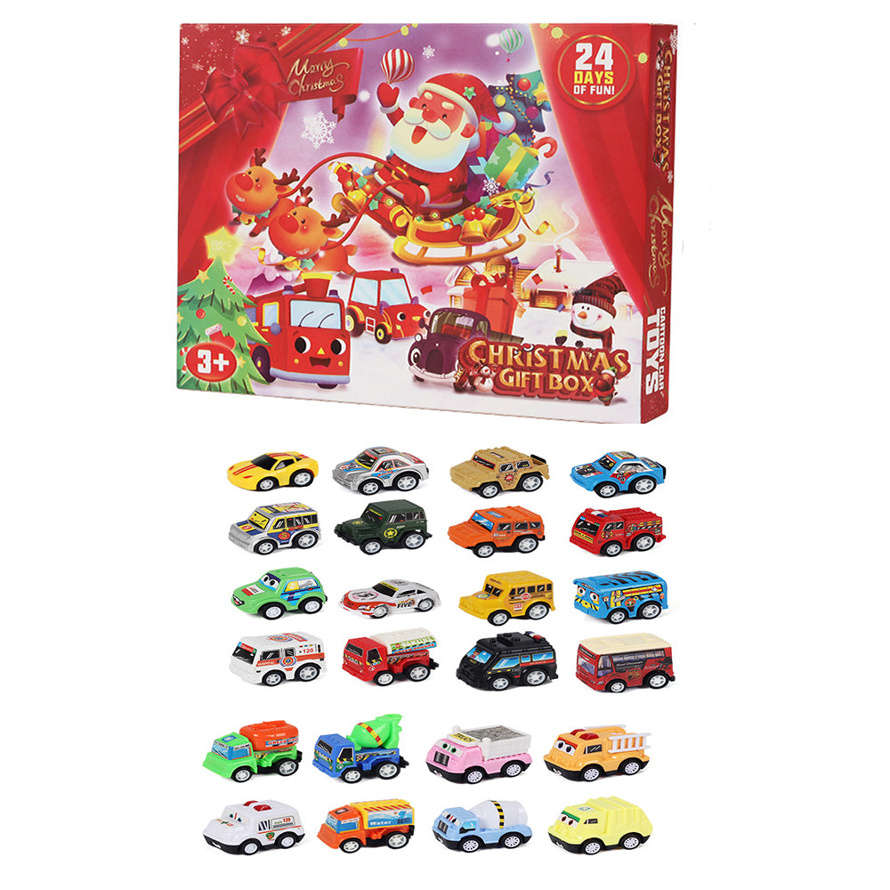 Christmas Advent Calendar 24 Days Countdown Cars Toy for Kids