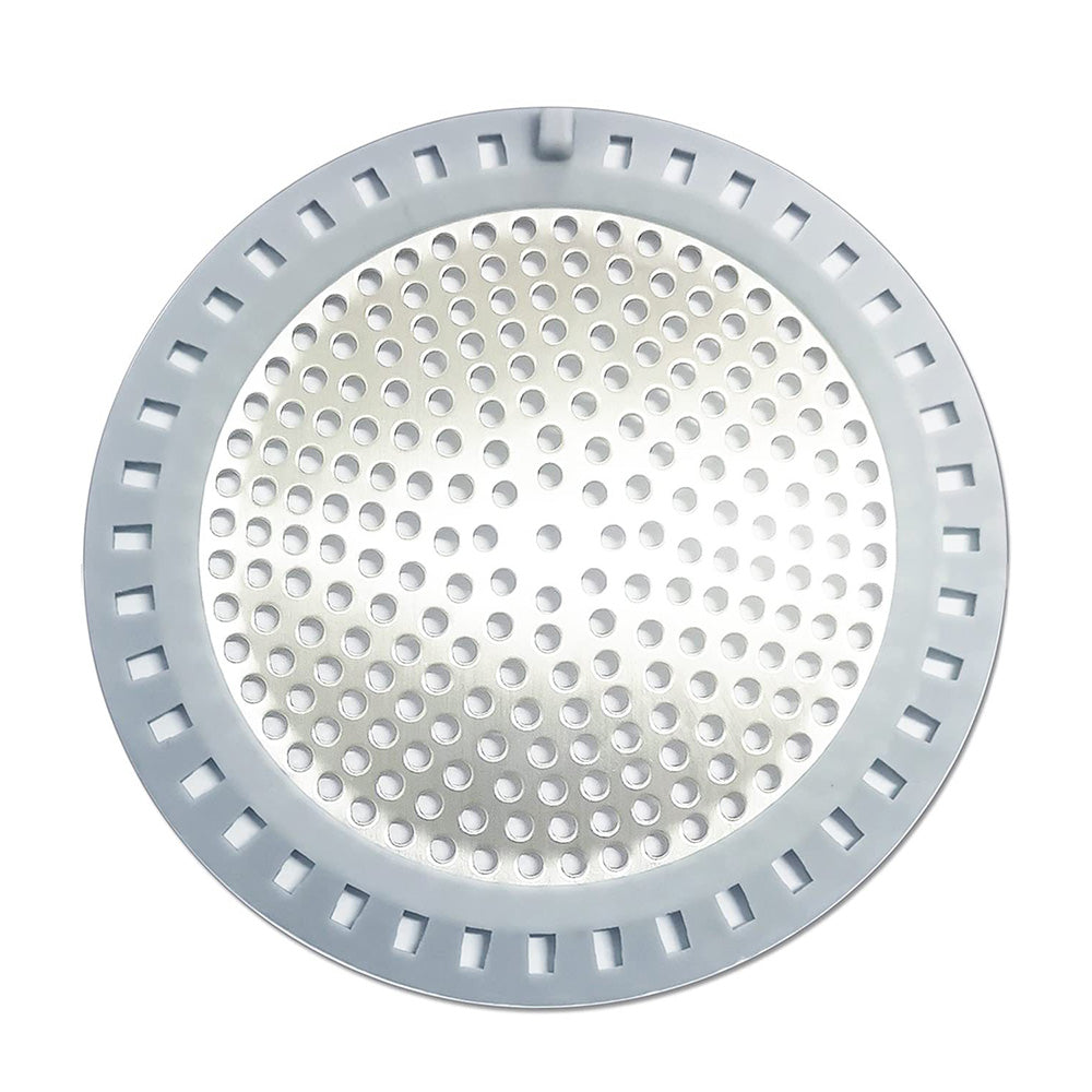 Weighted Metal Silicone Shower Drain Hair Catcher for Round Floor Drains