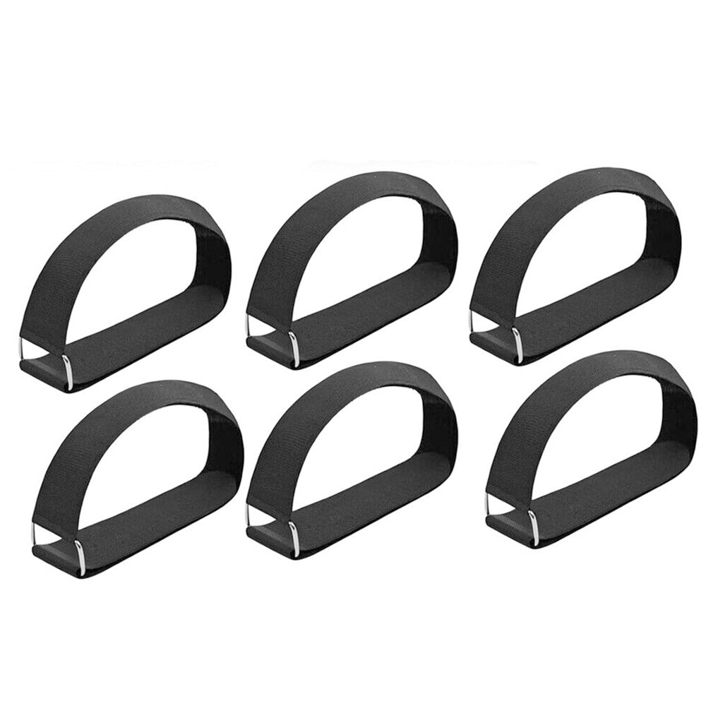 6Pcs Ellipse Leg Exerciser Adjustable Hook and Loop Pedal Straps