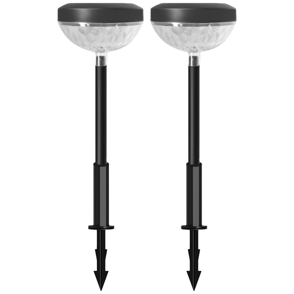 2Pcs Outdoor Water-Resistant Color Changing Solar Lawn Light