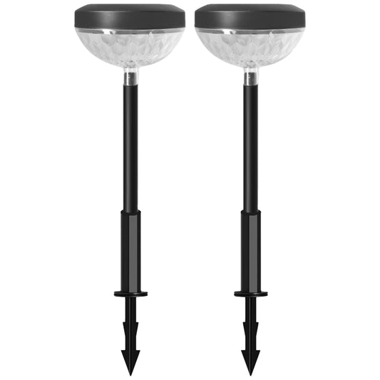 2Pcs Outdoor Water-Resistant Color Changing Solar Lawn Light