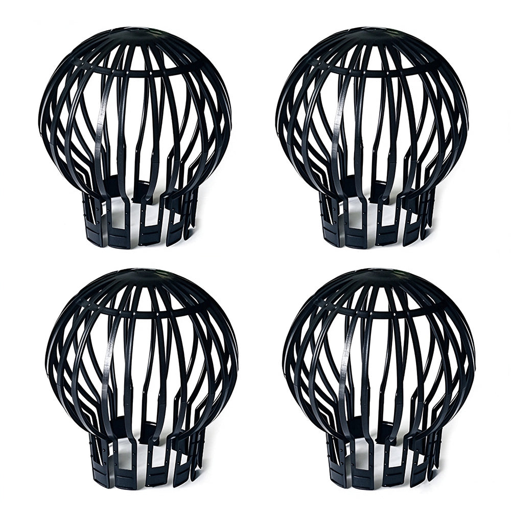 4 Pack Thick Round Mesh Gutter Downspout Guards for Leaves and Debris