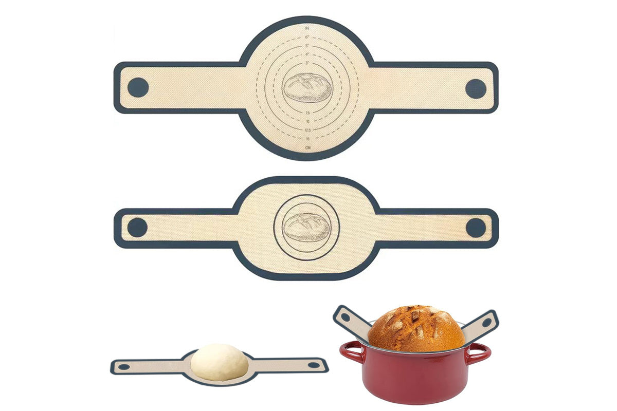2Pcs Silicone Bread Sling Reusable Bread Baking Mats Sour Dough Tools