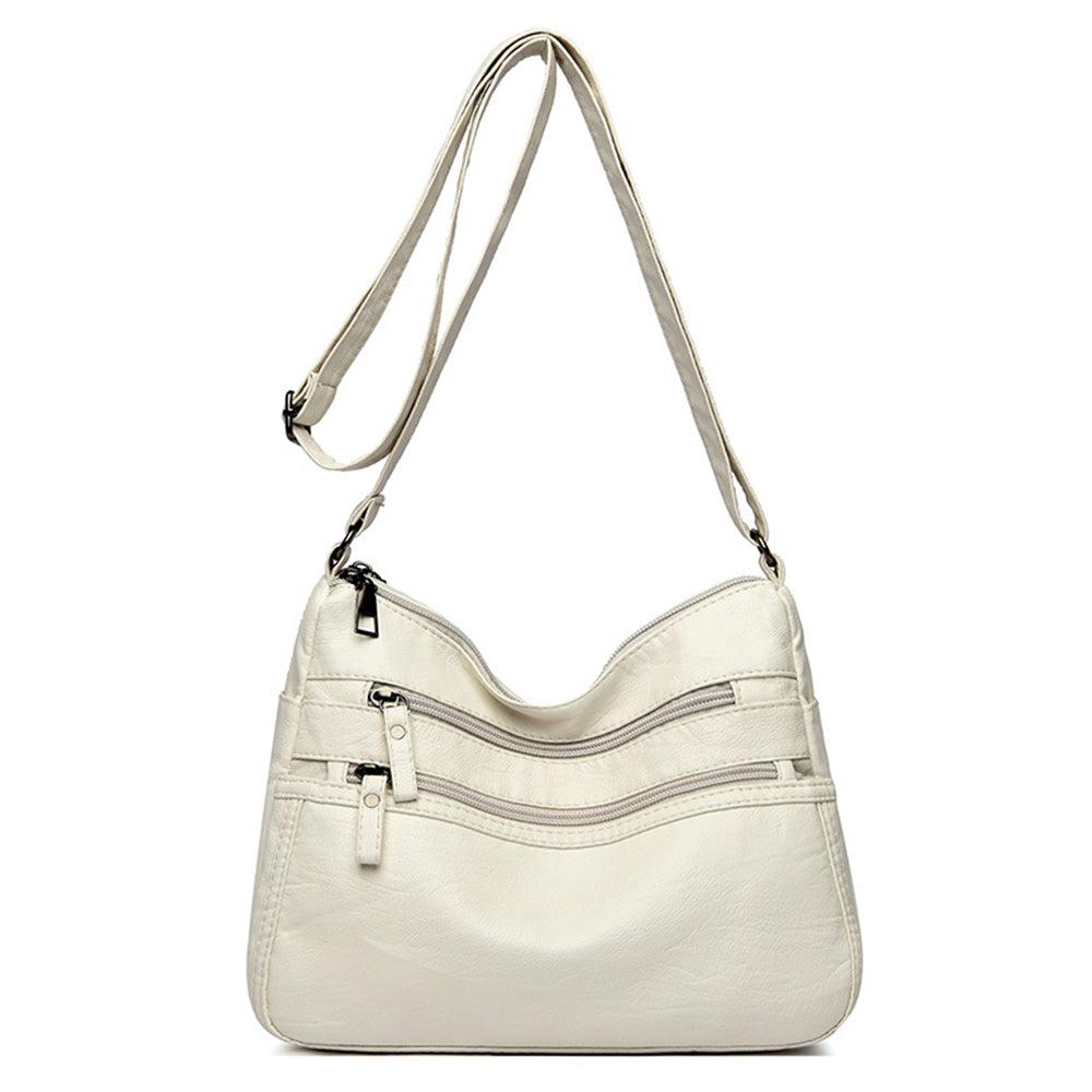 Two-Layer PU Leather Crossbody Bag for Women