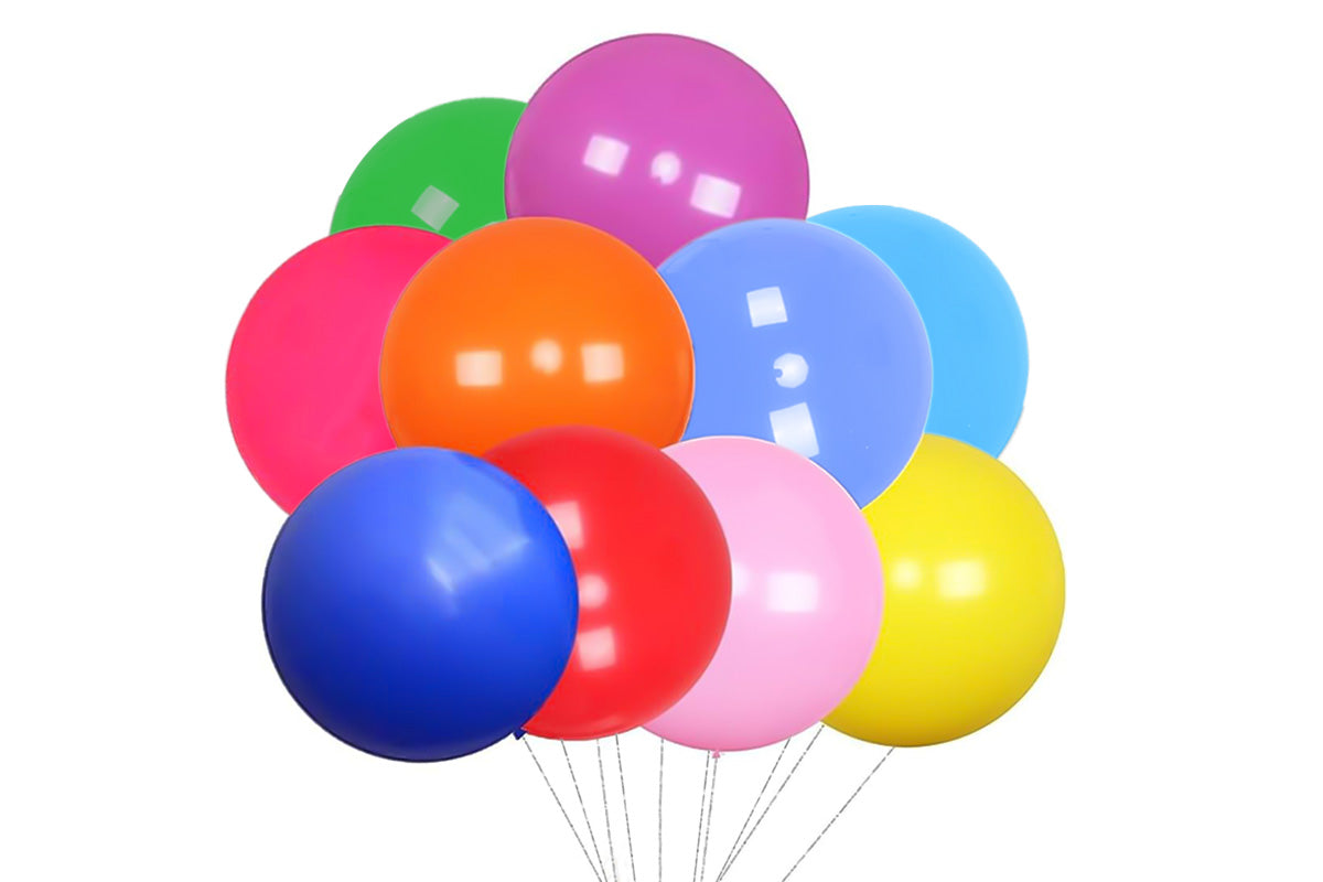 10pcs Large Round Balloons Random Mixed Colors for Party Birthday