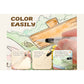 Watercolor Colouring Book with 12-Color Pigment Color Blocks