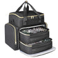 Double Layer Portable Nail Polish Organizer Bag with Removable Pouches for Travel
