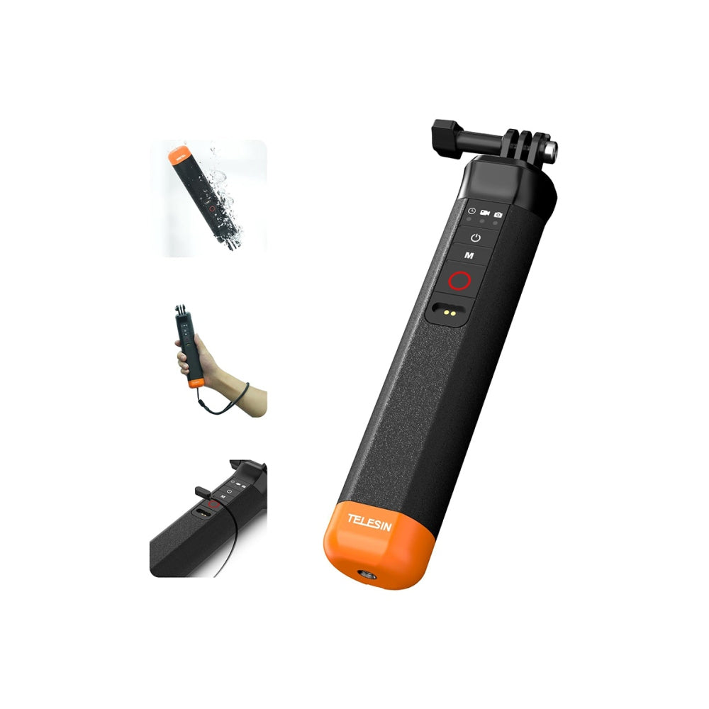 Floating Selfie Stick Hand Grip Waterproof Handle with Bluetooth Remote for GoPro Hero 12/11/10/9/8