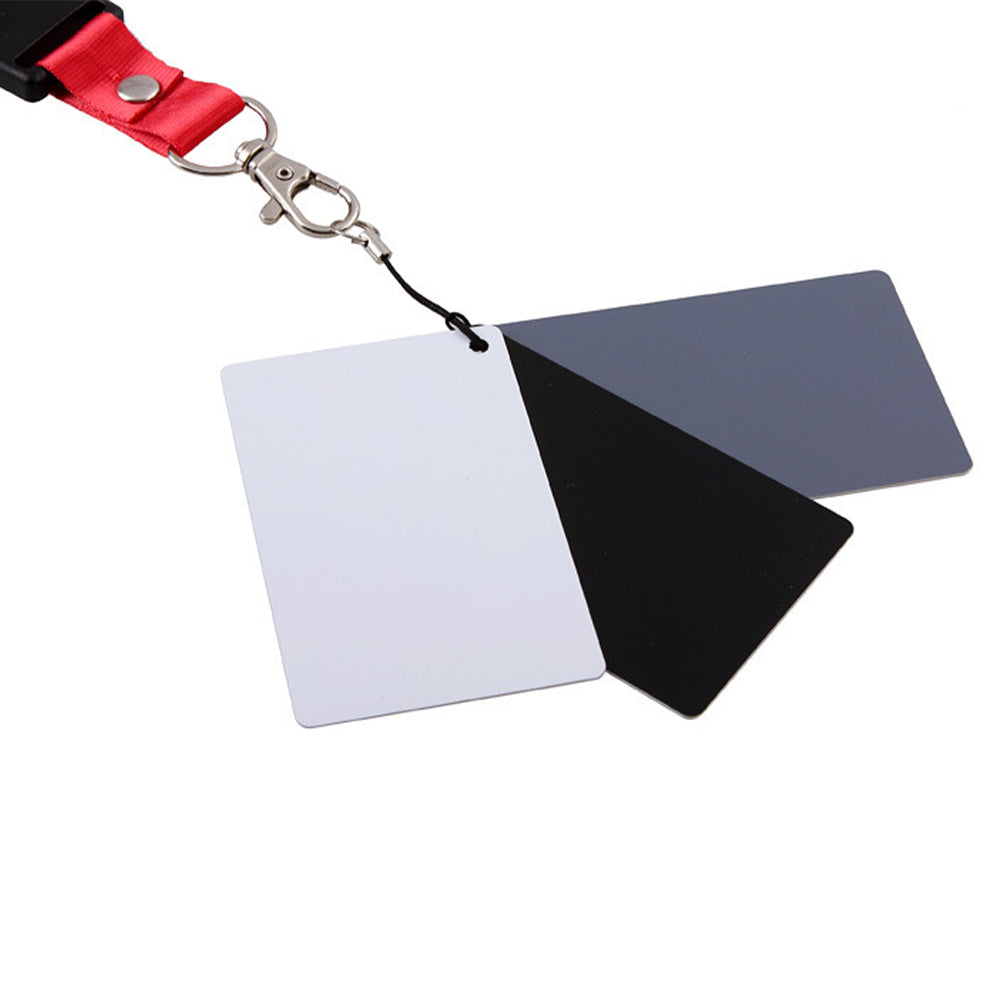 2 Set White Balance Cards 18 Percent Exposure Kit for Camera Calibration