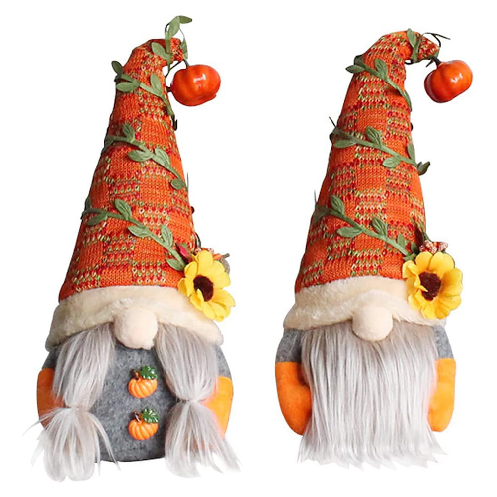 2XFall Decorations for Home Thanksgiving Decor Fall Pumpkin Gnomes Plush Doll