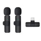 2-Pack Wireless Microphone for iPhone iPad Android
