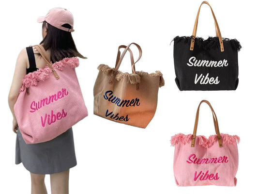 Women's Tassel Canvas Tote Bag