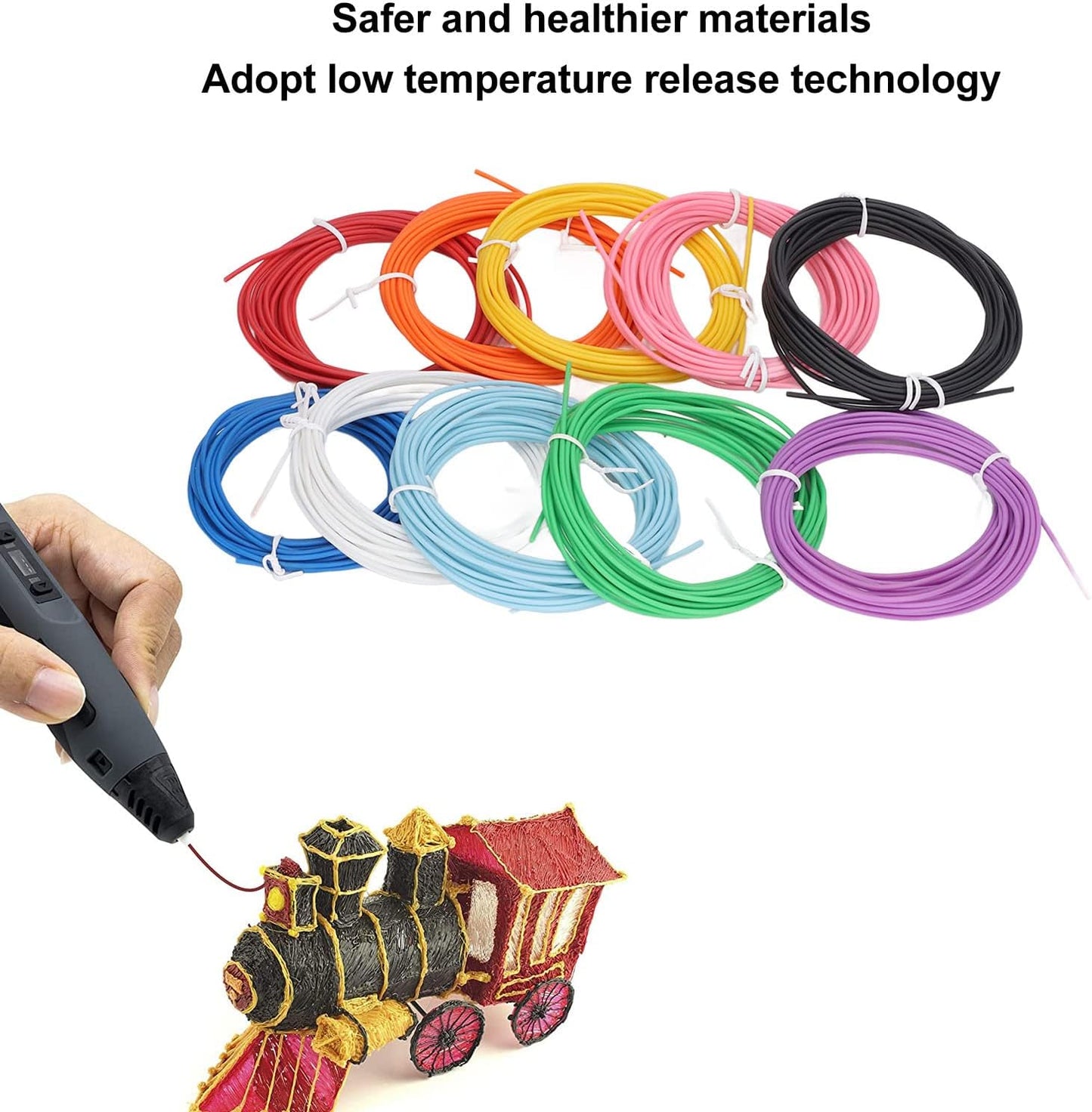 10 Rolls of PCL Filaments Refill for 3D Printing Pen