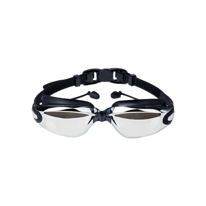 Electroplated Swimming Goggles with Case Anti-Fog UV-Blocking for Adults