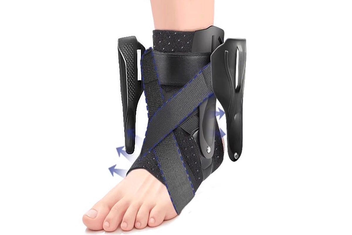 Ankle Brace for Sprained Ankle Lace Up Ankle Support-Black