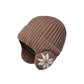 2-in-1 Warm Knitted Ear Flap Beanie Knitted Hat