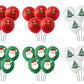 30Pcs Christmas Latex Balloons Santa Tree Party Decorations