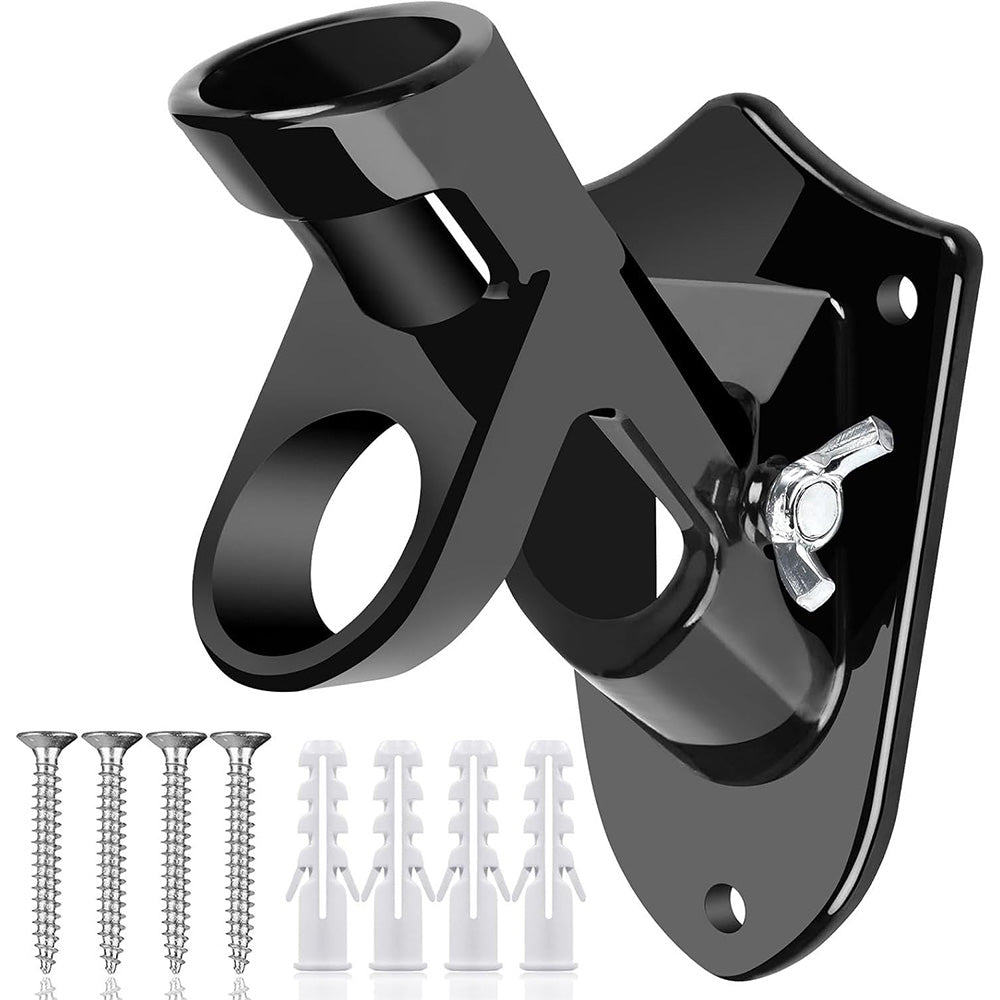 Dual Hole 45 and 90 Degree Adjustable Aluminum Flag Pole Wall Mount Holder