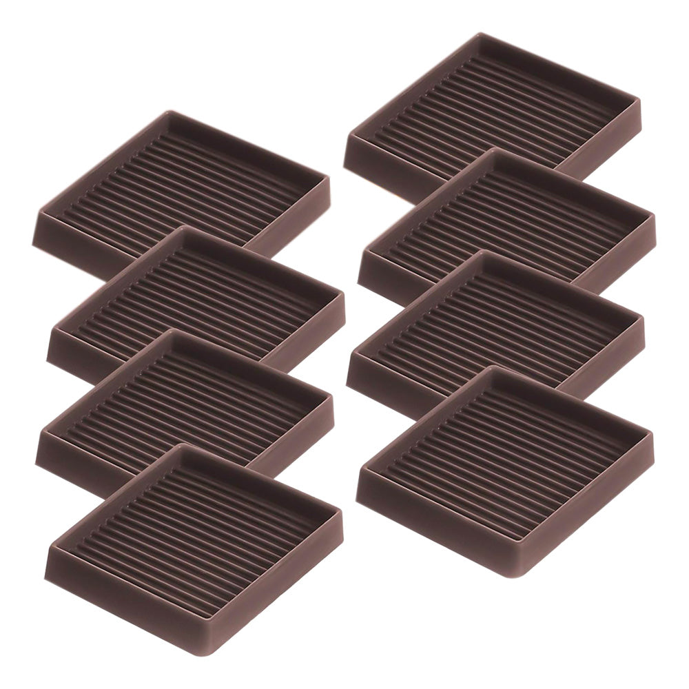 8 Pack Rubber Furniture Leg Floor Protectors with Anti Slip Textured Base