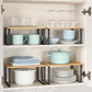 2Pcs Wooden Cabinet Shelf Organizers Kitchen Counter Shelves