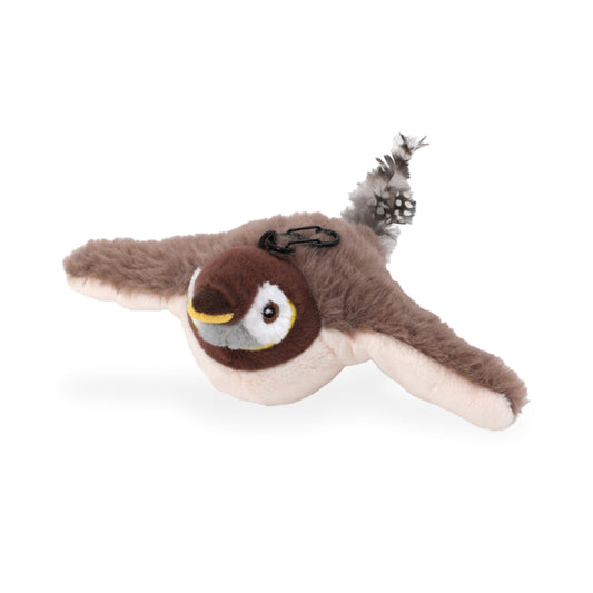 Rechargeable Squeaky Cat Toys Touch Activated Kitten Plush Flapping Toys