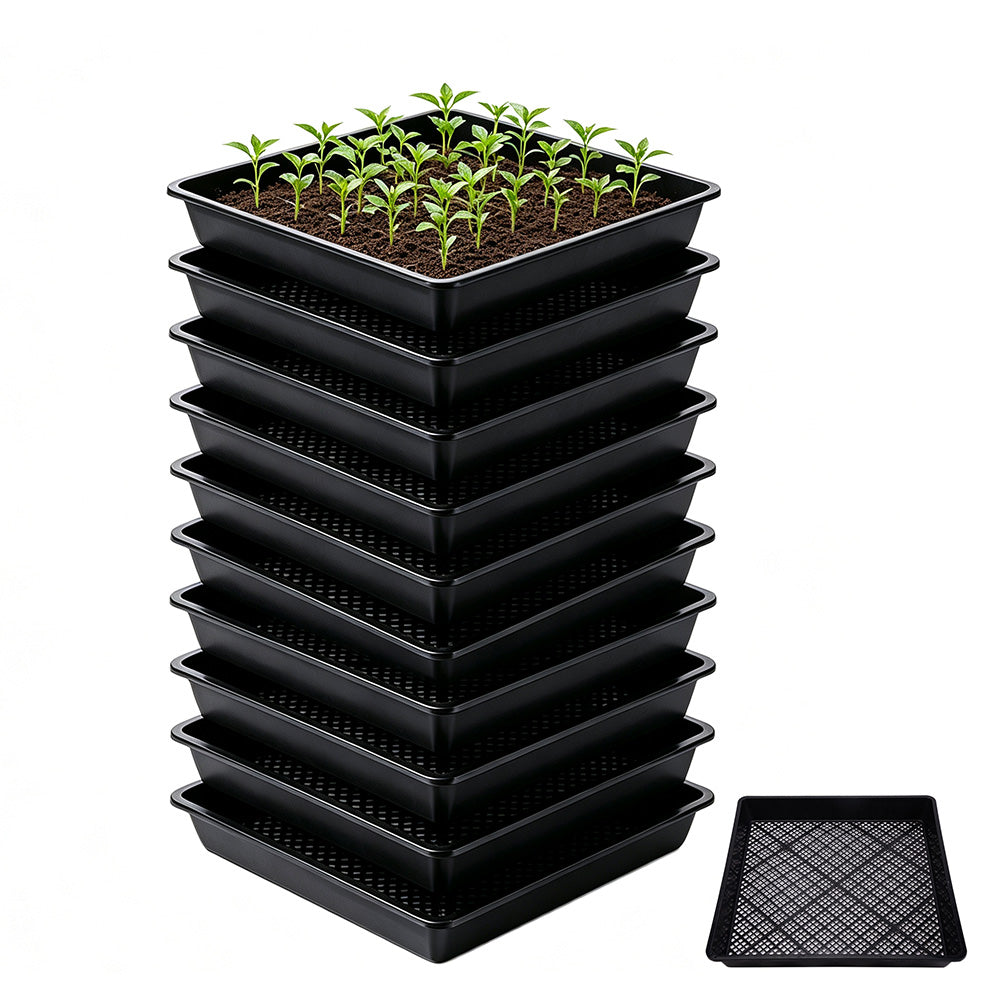 10 Pack Seedling Tray Fine Holes Plant Propagation Seedling Hydroponic Square