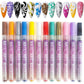 12-Color DIY Nail Art Paint Pen Set Nail Dotting & Drawing Pens for Manicure