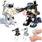 2Pcs 2.4G RC Battle Robots with Sound Effects and LED Lights-Black and White