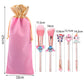 Stitch Inspired 5Pcs Makeup Brushes Set with Drawstring Bag
