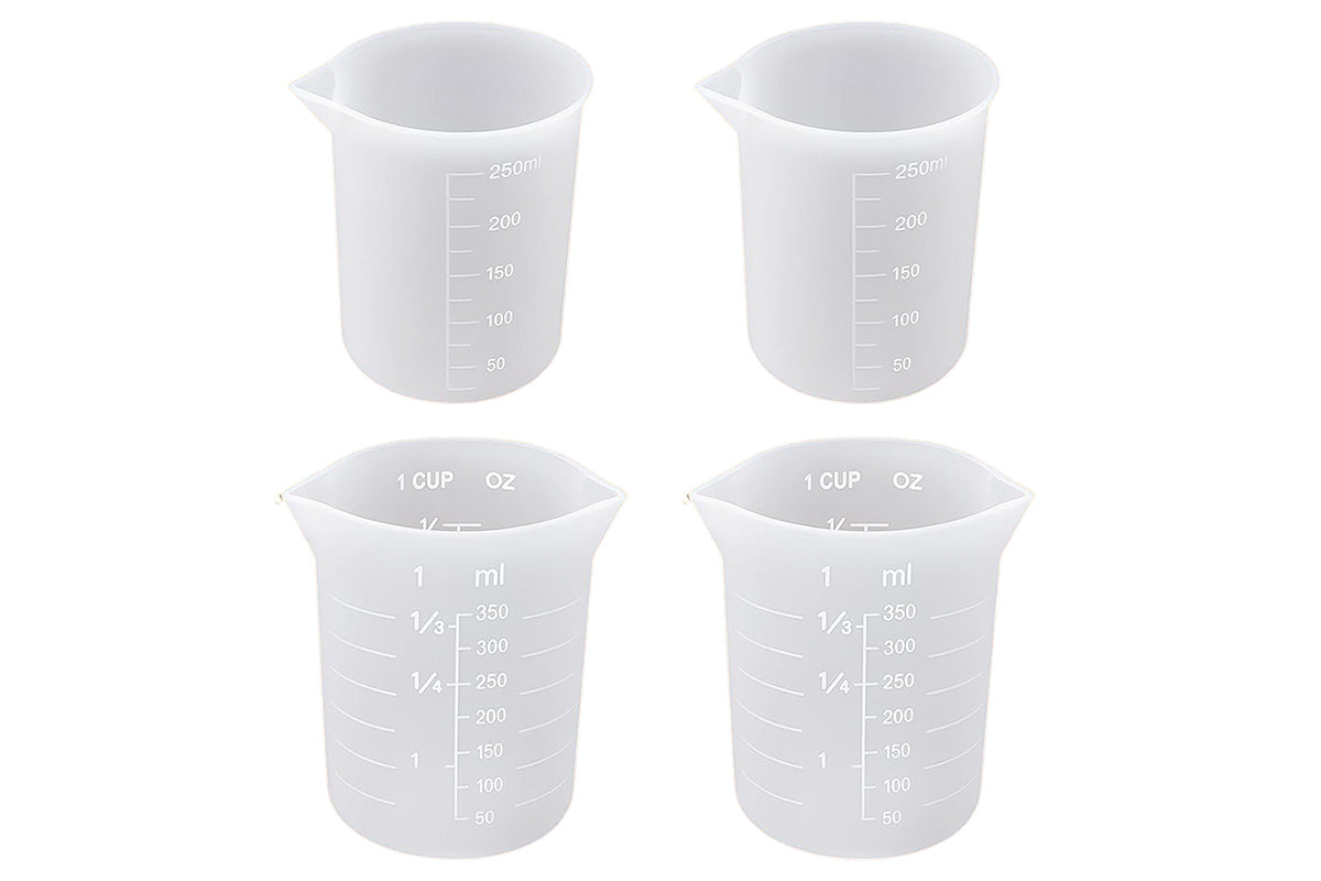 4-Pack Silicone Measuring Cups for DIY Baking