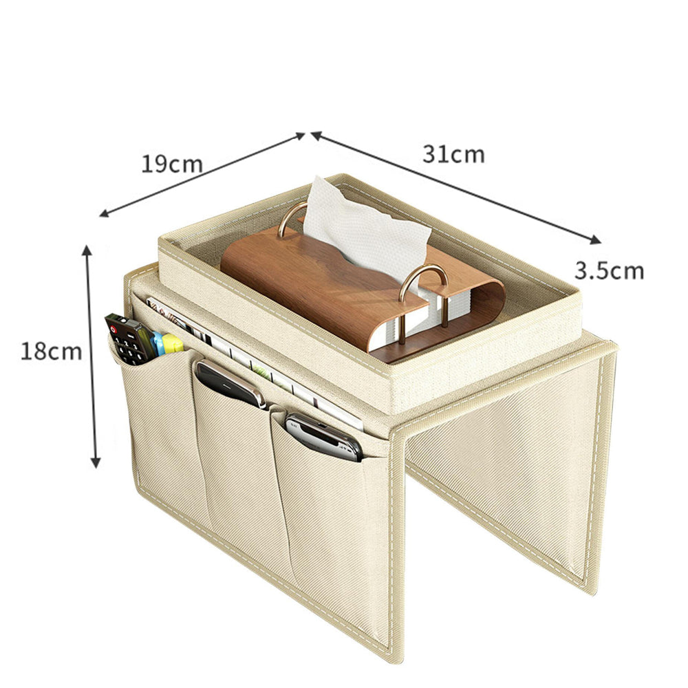 Couch Storage Bag Sofa Armrest Organizer Storage With 4 Pockets