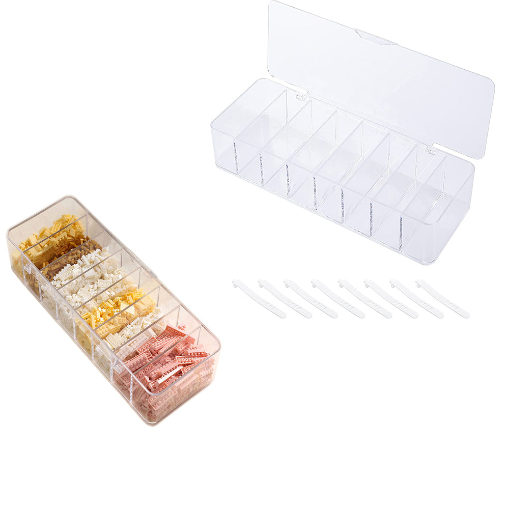 Plastic Clear Cable Organizer Box with Lid and 8 Wire Ties