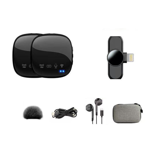 Wireless Lavalier Microphone for iPhone Android Camera Recording Live Streaming YouTube TikTok