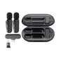 2Pcs Wireless Lavalier Microphone with Charging Case for Android iPhone iPad