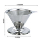 2Pcs Reusable Coffee Tea Filter Mesh Stainless Steel Funnel with Base